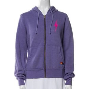Aviator Nation Purple Hoodie with Pink Lightning Bolt
